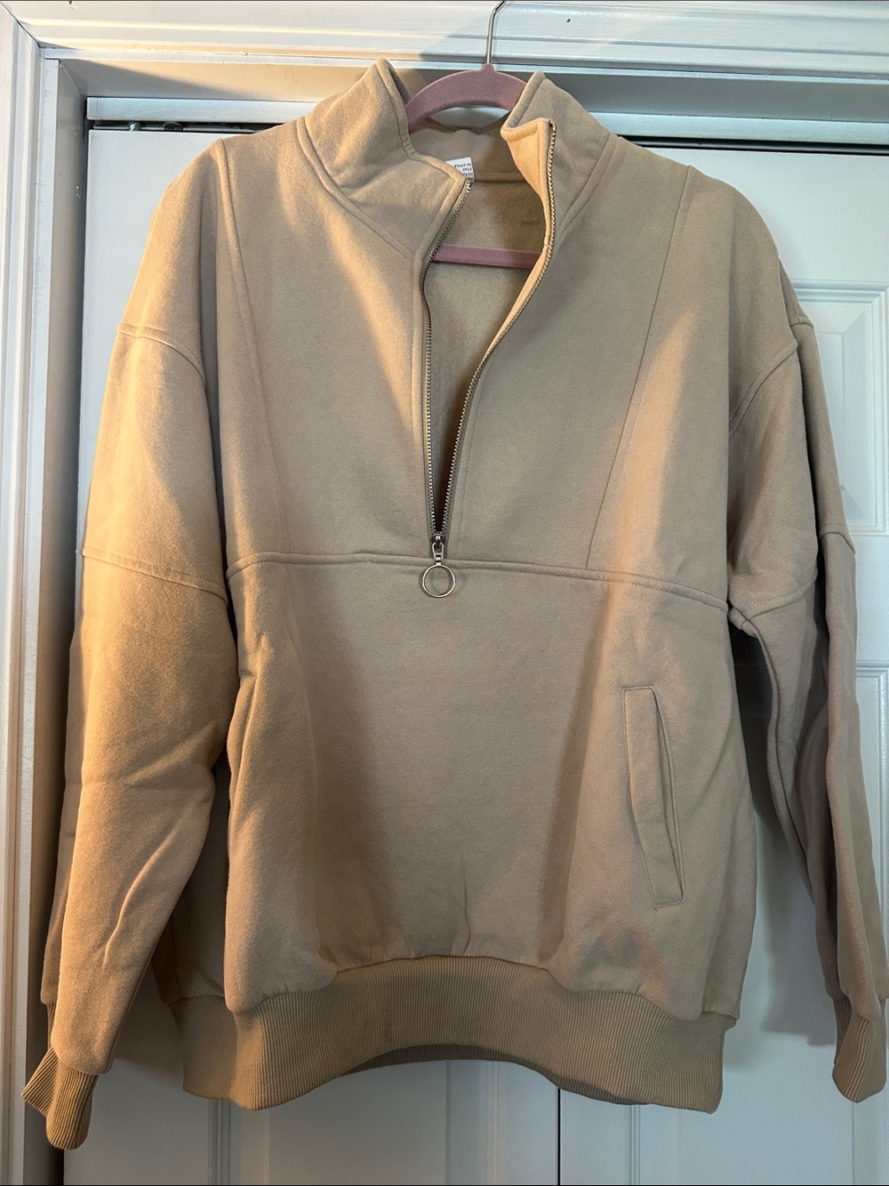 Cozy Camel Fleece Half-Zip Sweatshirt + Shorts Set - Picture 2 of 12